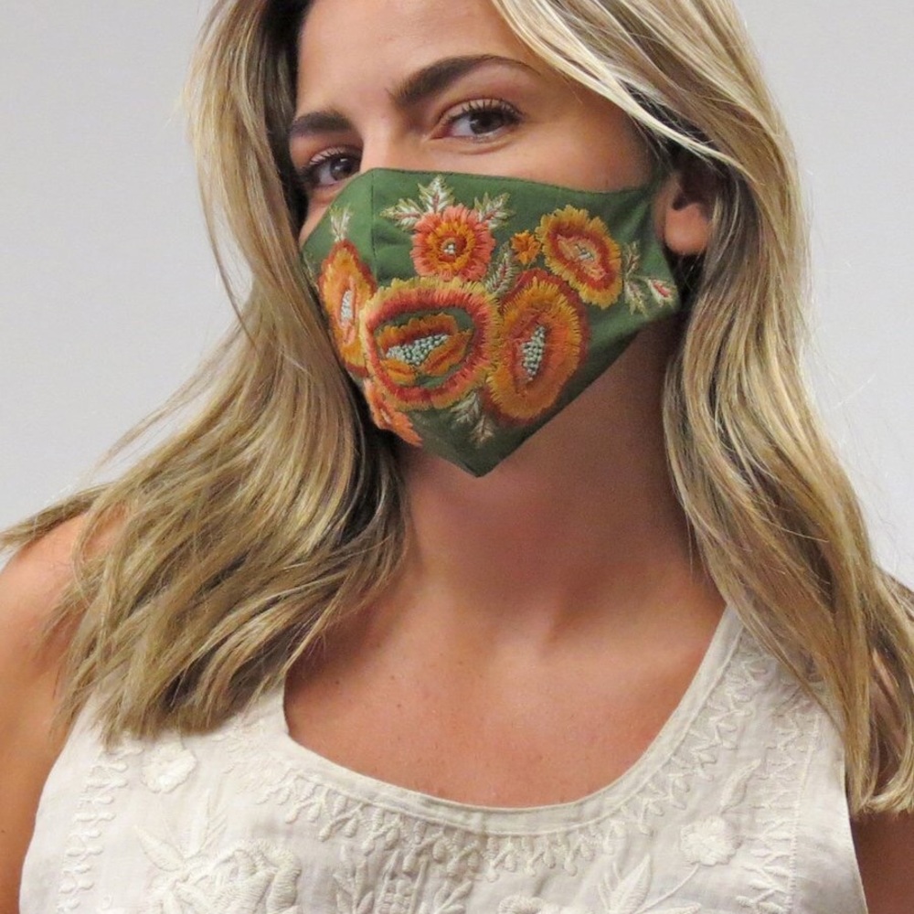 Caite Embroidered Face Mask